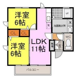 ガーデンハイツ　A棟の物件間取画像